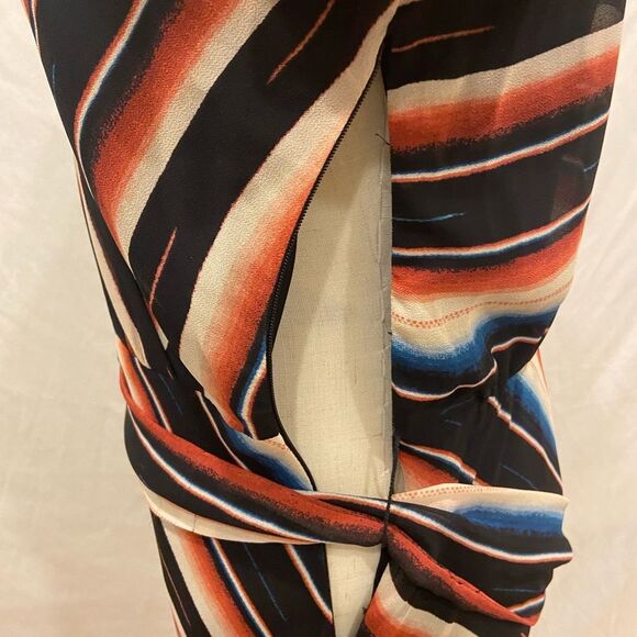 Lauren Ralph Lauren NWOT Multicolor Flutter Sleeves Handkerchief Hem Dress 2P - Picture 6 of 8